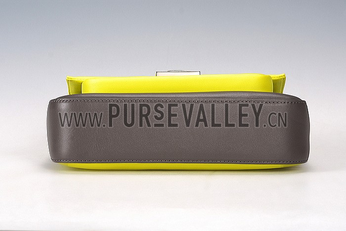 Fendi Be Baguette Bicolor Black and Yellow Bag