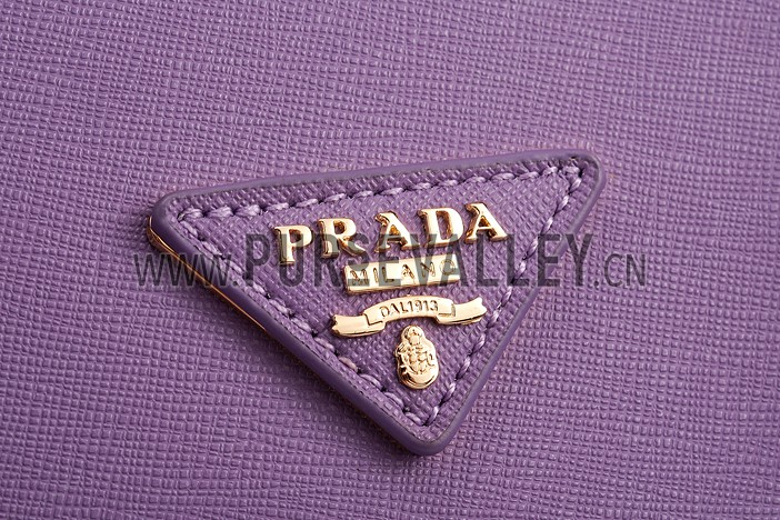 Prada Saffiano Double Tote Light Purple