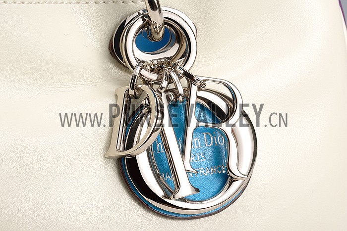 Diorissimo Medium Beige, Blue and Purple City Bag