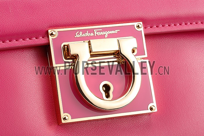 Salvatore Ferragamo Sofia Mini Leather Tote Rose Pink