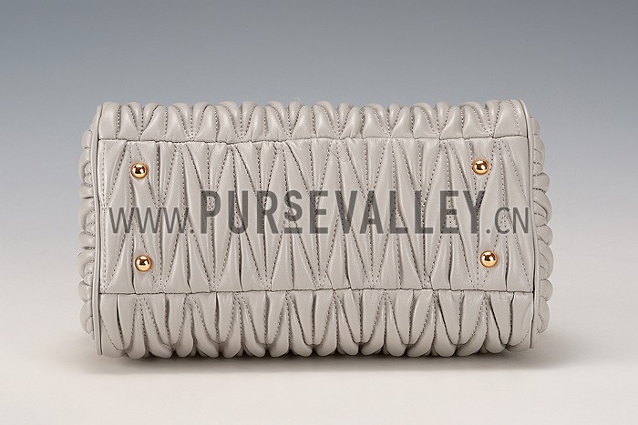 Miu Miu Matelasse Top Handle Large Grey