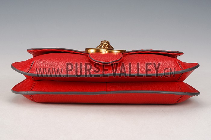 Gucci Marmont Leather Shoulder Bag Red