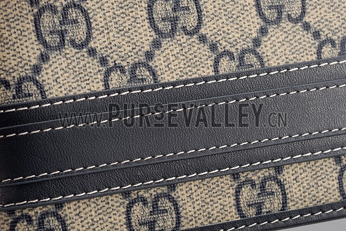 Gucci Supreme Web Bi-Fold Wallet Blue