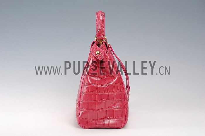 Fendi Small Peekaboo Fuchsia Leather Bag 608300