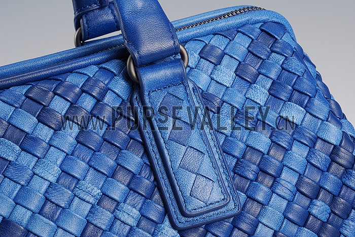 Bottega Veneta Intrecciato Duffel Large Blue Bag