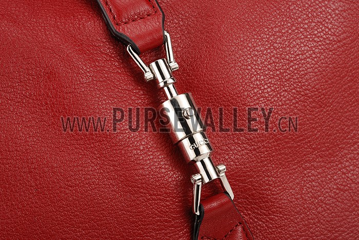 Gucci Jackie Soft Leather Hobo Red