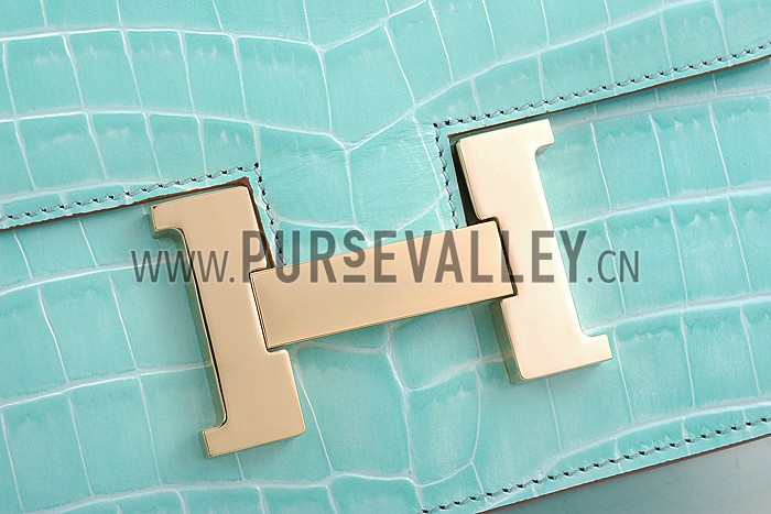 Hermes Constance Crocodile Leather Celeste 608107