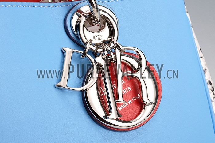 Diorissimo Medium Light Blue and Spotted City Bag