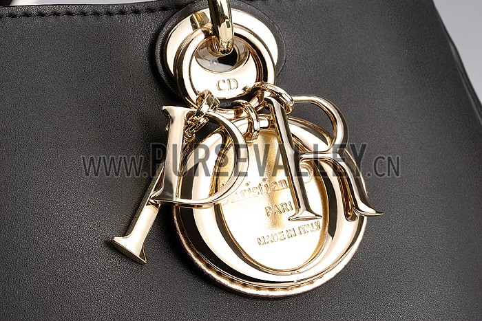 Diorissimo Medium Light Gold and Black City Bag