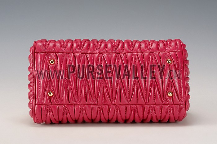 Miu Miu Matelasse Top Handle Large Rose Pink