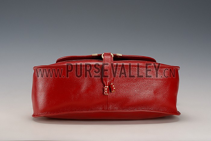 Chloe Marcie Satchel Crossbody Bag Dark Red