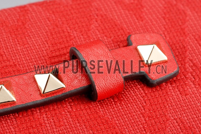 Valentino Viva Valentino Fabric Clutch Red
