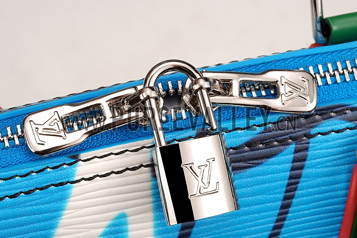 Louis Vuitton Alma Epi Leather Aqua Print BB Bag