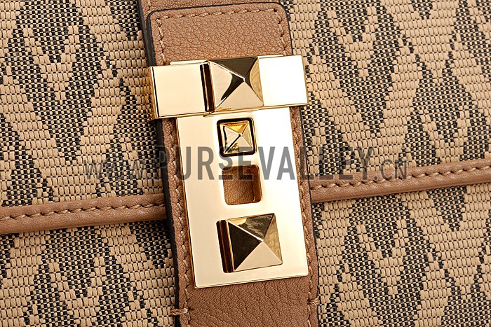 Valentino Viva Valentino Fabric B-Rockstud Bag Tan