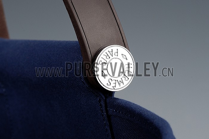 Hermes Herbag Tote Dark Blue
