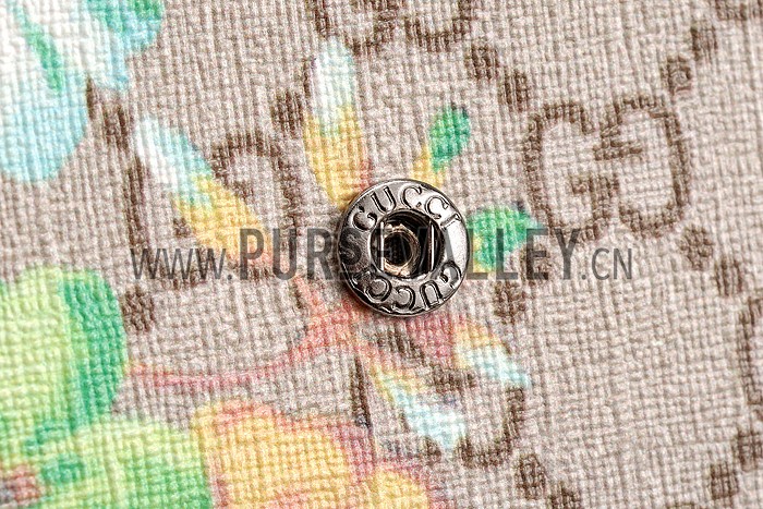 Gucci Green Blooms Supreme Canvas Wallet