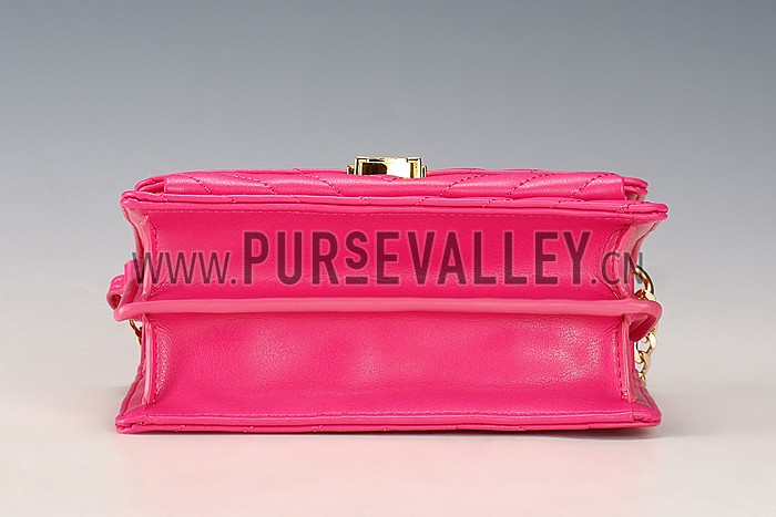 Saint Laurent High School Matelasse Medium Bag Fuchsia