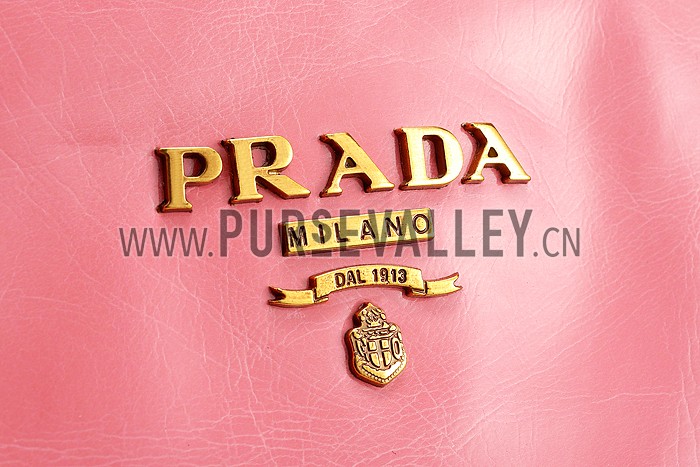 Prada Classic Patent Leather Satchel Pink