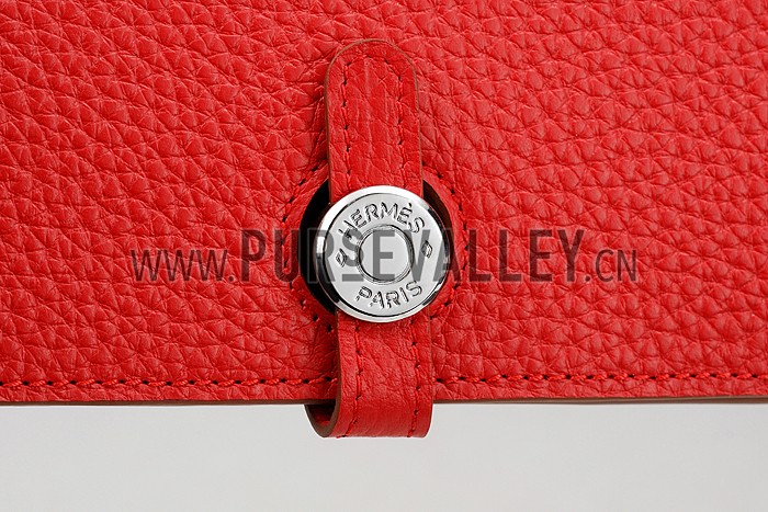 Hermes Dogon Wallet Red 18926640