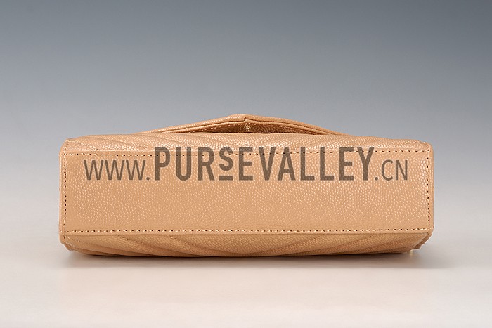 Saint Laurent Monogram Wallet On Chain Light Brown