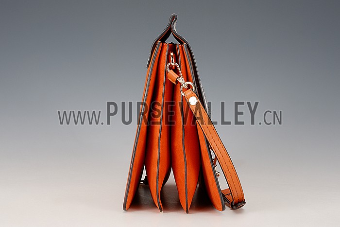 Chloe Faye Python Flap Tan Shoulder Bag