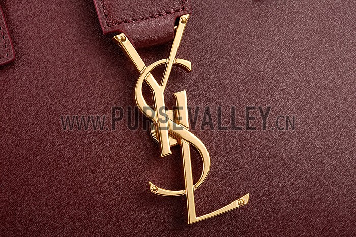 Saint Laurent Monogramme Baby Cabas Bordeaux Bag