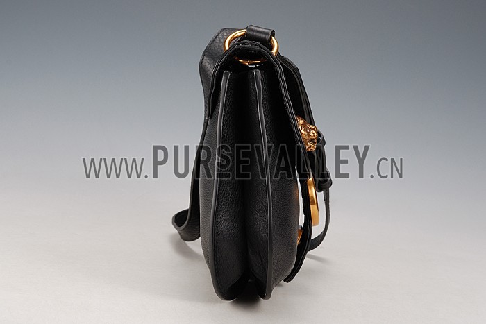 Gucci Marmont Leather Shoulder Bag Black