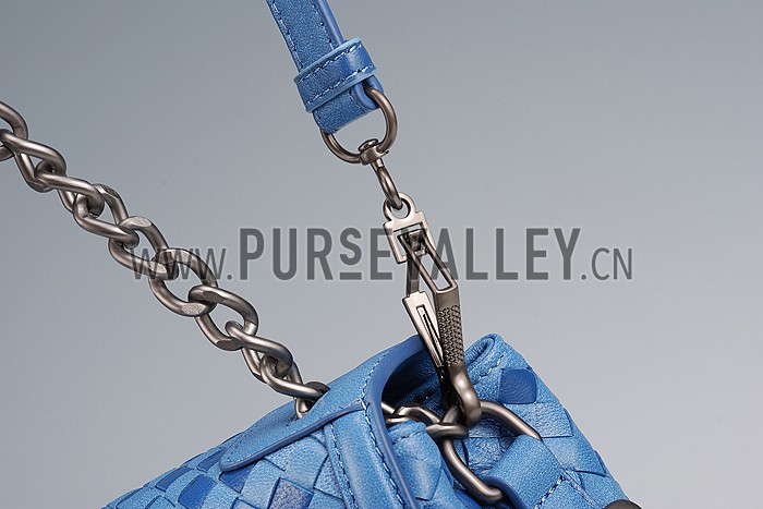 Bottega Veneta Rialto Shoulder Blue Bag