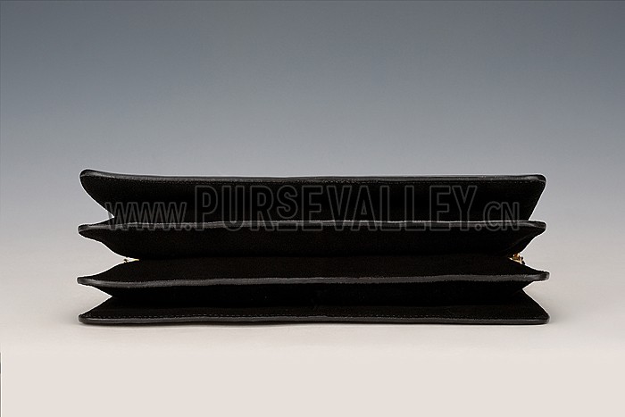 Chloe Faye Python Flap Black Shoulder Bag