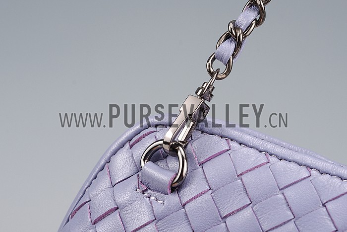 Bottega Veneta Small Shoulder Leather Chain Grey Bag