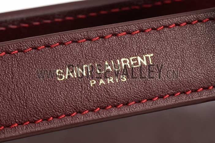 Saint Laurent Classic Sac Du Jour Dark Red Bag