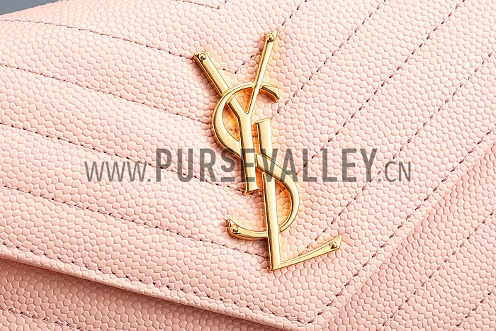 Saint Laurent Classic Monogramme Chain Wallet Pink