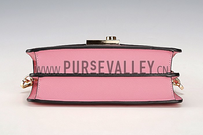 Prada Saffiano Leather Lux Small Pink Bag