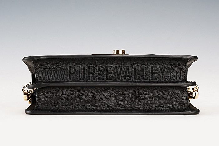 Prada Saffiano Leather Lux Small Black Bag