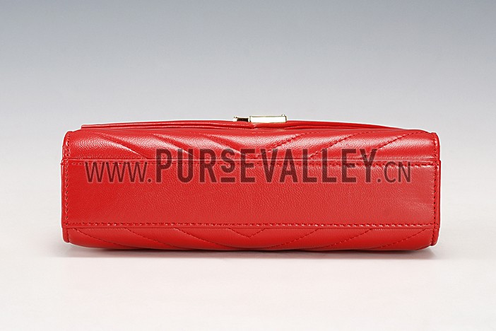Saint Laurent Small Monogram Red Bag