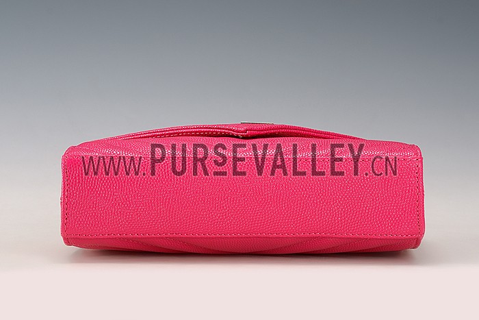 Saint Laurent Monogram Wallet On Chain Fuchsia