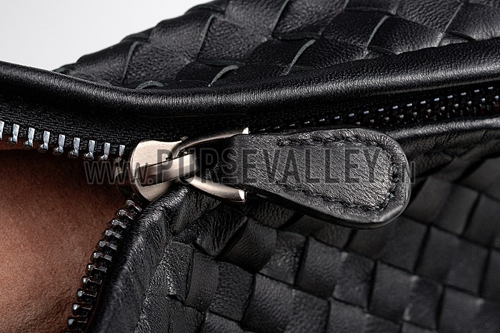 Bottega Veneta Intrecciato Nappa Hobo Bag Black