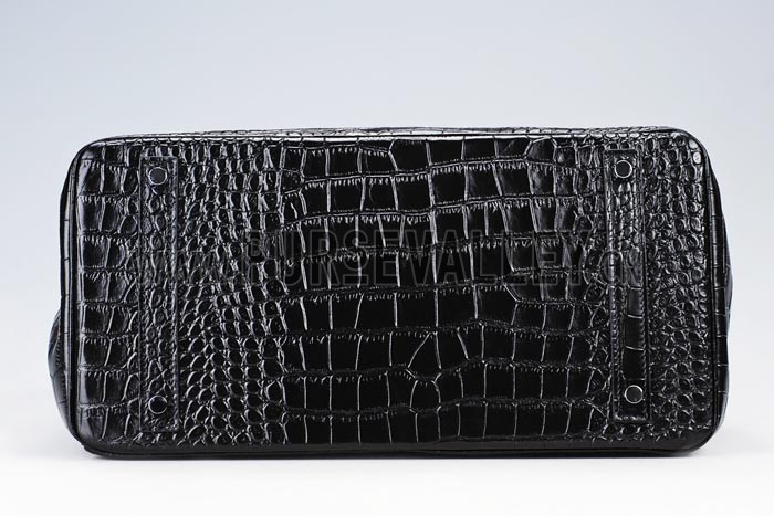 Hermes Birkin Bag Croc Black