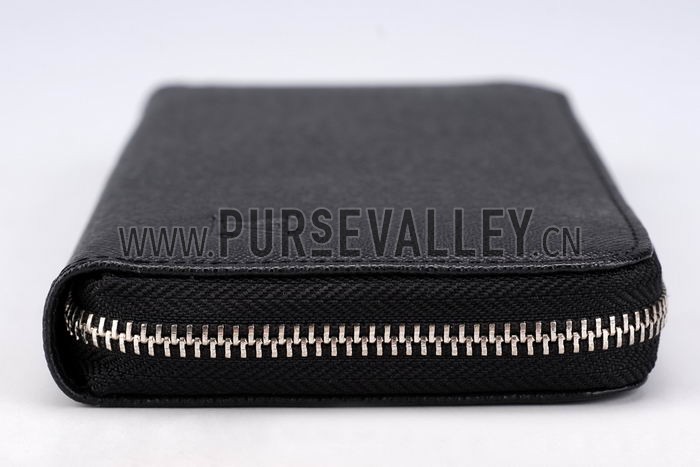 Louis Vuitton Zipped Black Taiga Wallet