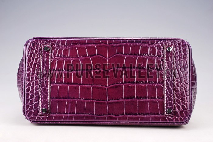 Hermes Birkin Bag Croc Purple
