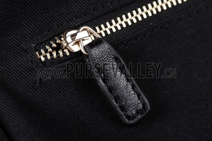 Gucci Sukey Large Tote Black Trim Black Fabric