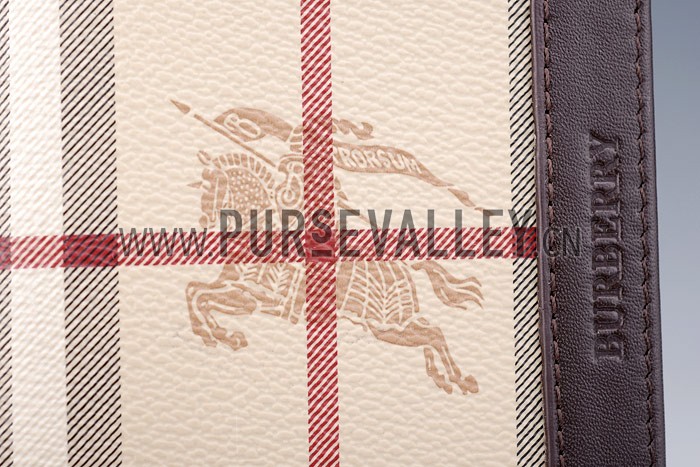 Burberry Haymarket Check Folding 6 Cards Wallet Black