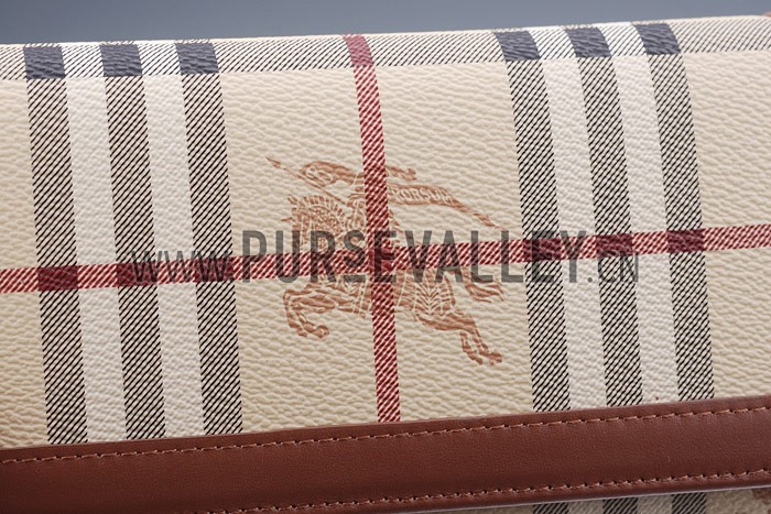 Burberry Haymarket Check Large Wallet Brown