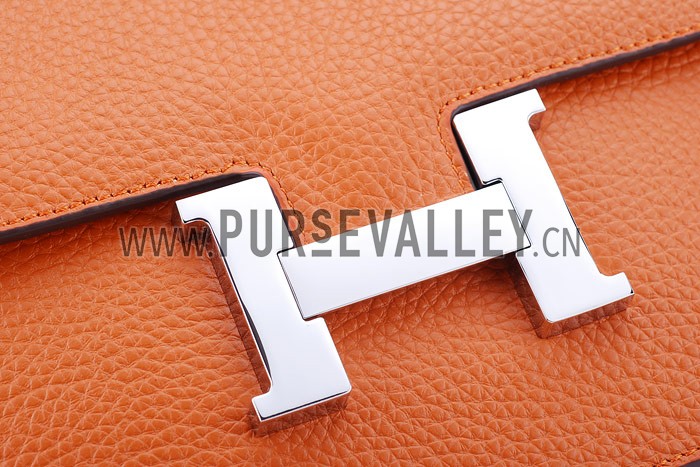 Hermes Constance Orange with Silver Buckle