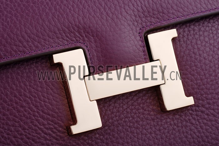 Hermes Constance Plum with Golden Buckle