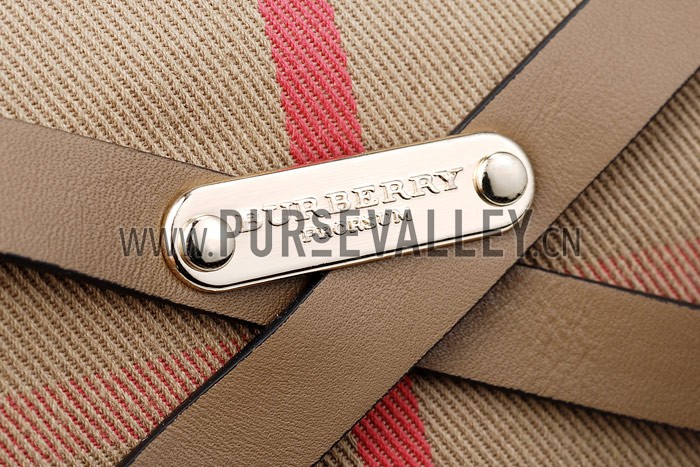 Burberry Smooth Bridle House Check Belted Bag Khaki