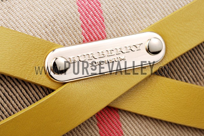 Burberry Smooth Bridle House Check Belted Bag Yellow