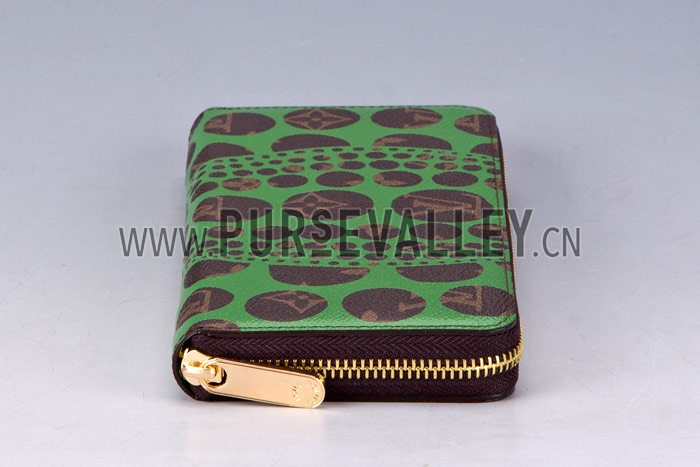 Louis Vuitton Zippy Long Wallet Yayoi Kusama Green