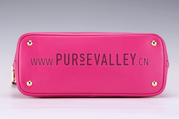 Prada Saffiano Medium Promenade Tote Fuchsia