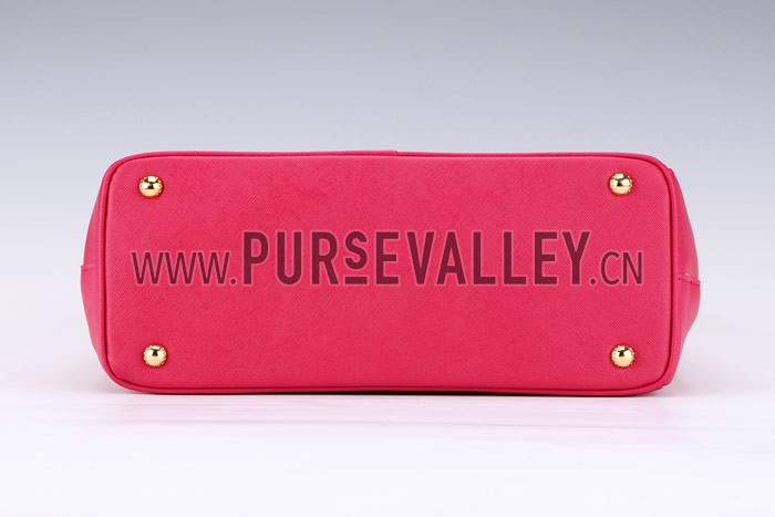 Prada Medium Saffiano Lux Top Handle Fuchsia
